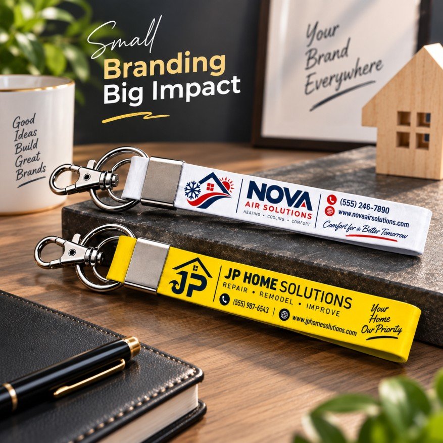 real estate custom lanyard keychains